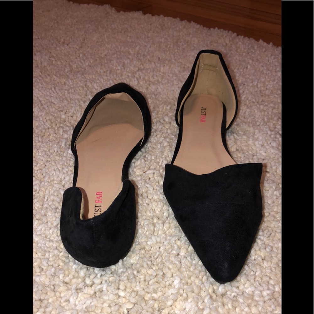 JUSTFAB | Black Flats | 8